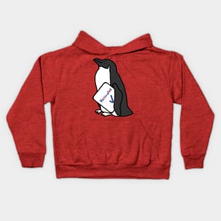Cute Penguin with Vaccinated Sign Kids Hoodie